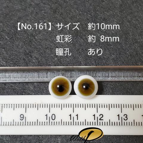 【No.161】グラスアイ(約 10mmサイズ(虹彩 約 8mm/瞳孔あり))