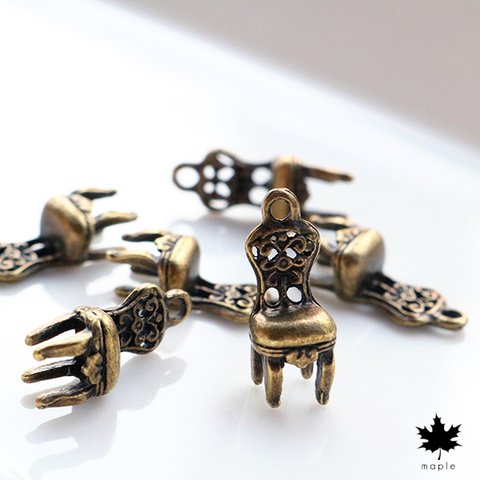 [6pcs] 15x7mm Antique Chair Charm・アンティーク チェアー 椅子 チャーム