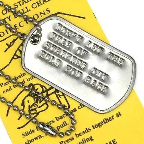 名言 DOGTAG 三振を恐れて尻込みするな DP-038 USA 新品