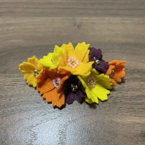 お花の髪飾り バレッタ コスモス No.56