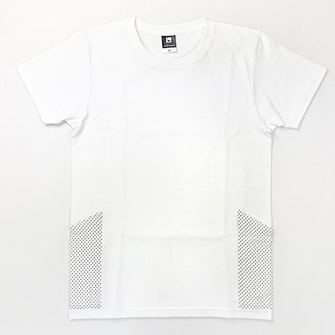 サイドポケット〜XSサイズ　Tシャツ　ホワイトxドット　＜送料無料＞