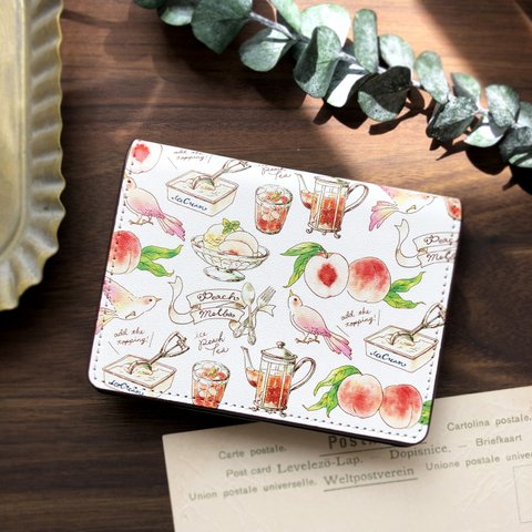  PeachMelba card case｜桃と紅茶のカードケース