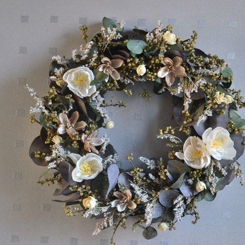 【早割＊母の日2024】ユーカリとソーラーチェリッシュのwreath