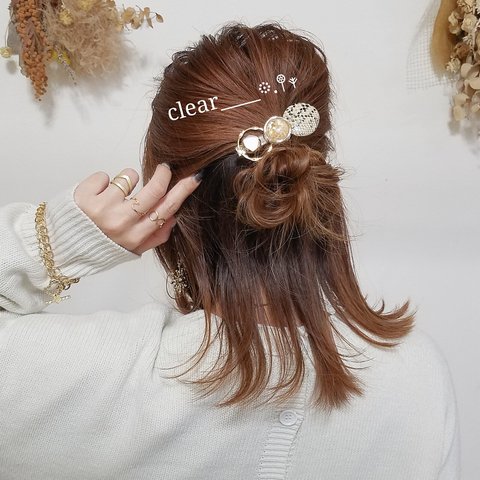 パイソン柄！簡単ヘアアレンジ♥️誰でも簡単♪挟むだけヘアクリップ✴️