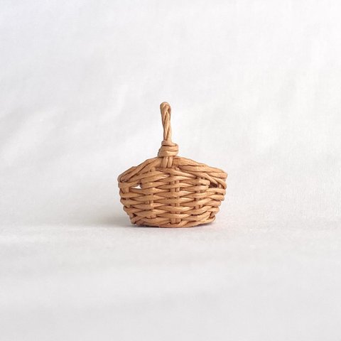ミニチュア　山なりカゴバッグ（小） / Miniature Basket with Handle （mini）/ hinoki