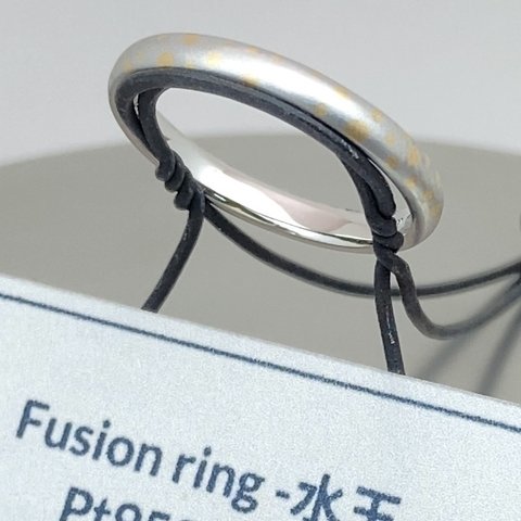 ☆受注作品　プラチナ＆k18 fusion ring -水玉-