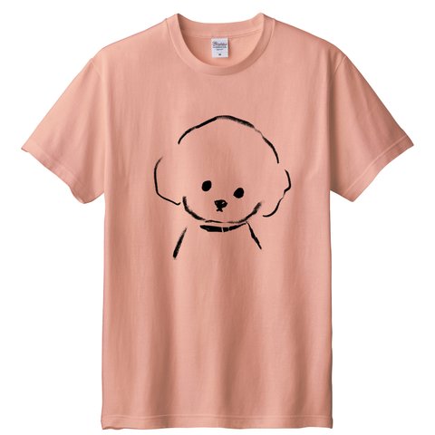 プードル　 Tシャツ （ピンク）犬