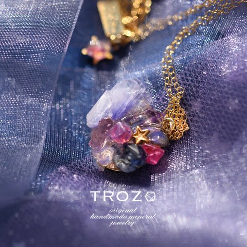 【008 Twilight Collection】 Integration Necklace 鉱物原石 14kgf ネックレス 天然石 アクセサリー (No.3396)
