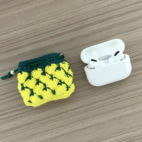 パイナップル　iphoneのAirPods Proケース専用ホルダー