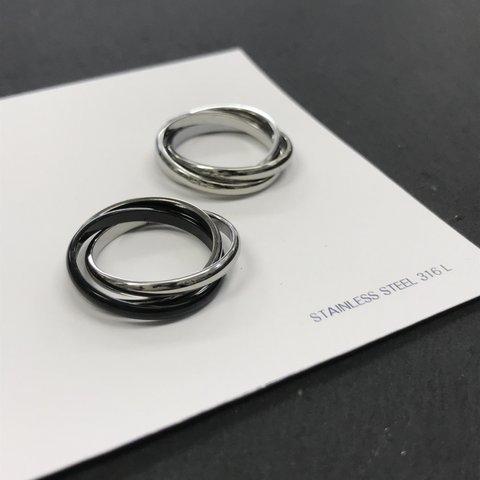 ステンレス316L / 2mm 3連 サージカルリング 