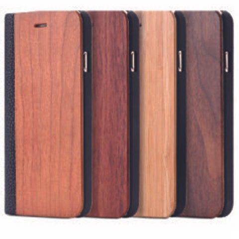 木製　手帳型Iphone6Plus,7Plusケース