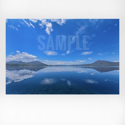 A4サイズ「北海道 支笏湖と山々」