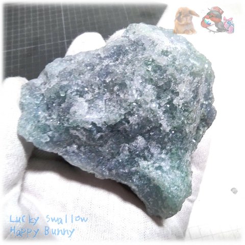 ◆ 秘蔵品 宝石質 特殊希少カラー ブルーフローライト 欠片 結晶 蛍石 原石 No.4895