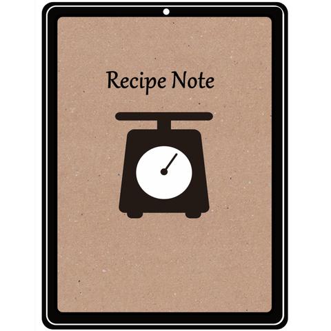 レシピノート：タブレット：ノートアプリ用テンプレ[recipe01]