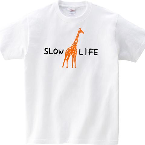 オリジナル　SLOW LIFE　Tシャツ　キリン