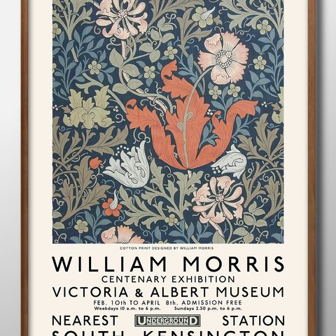 11909■A3アートポスター『ウィリアム・モリス』絵画　イラスト　デザイン　北欧　マット紙