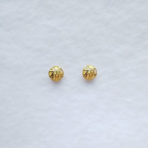 福 漢字 小さなアクセサリー 樹脂イヤリング ノンホールピアス 蓄光アクセサリー