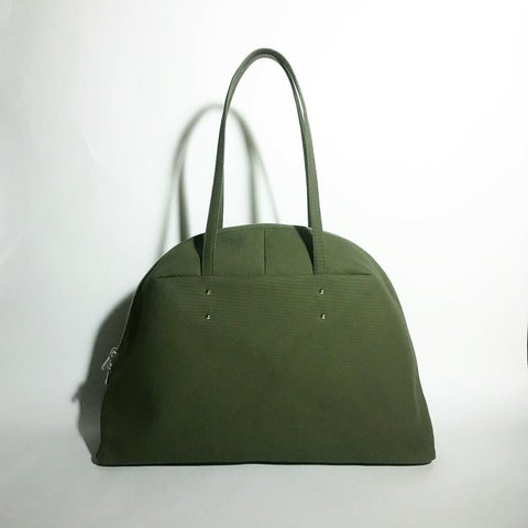 SHELL ( khaki ) 帆布のトートバッグ