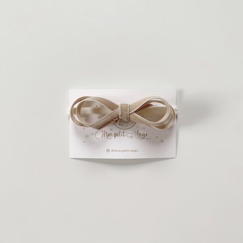 Velor Ribbon Star Charm ♡ Beige