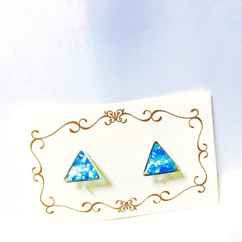 しましま△イヤリング