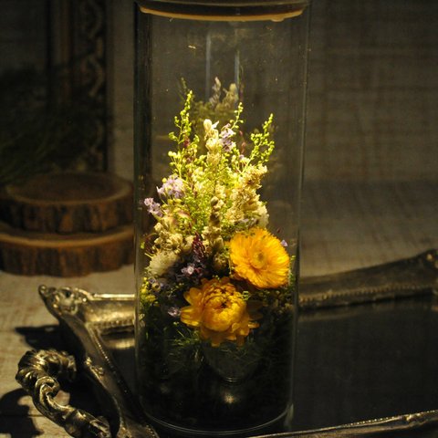 minne限定価格✽母の日におすすめ✽【 yellow×purple】✽優しくお花を照らす✽心安らぐ lamp flower L size