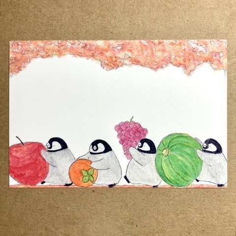 ペンギンのポストカード・秋