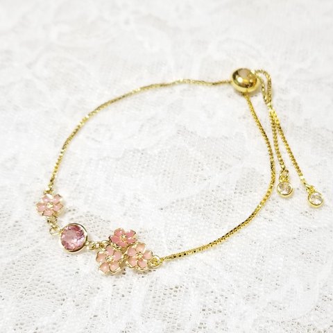 初恋桜🌸スライドチェーンブレスレット