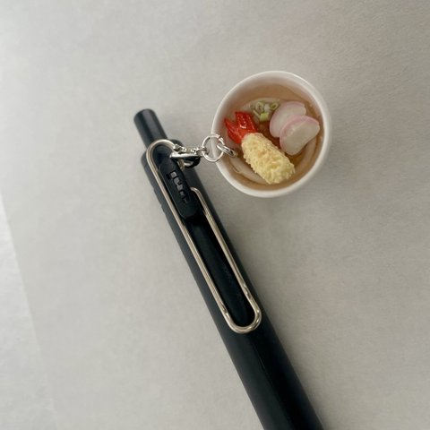ミニチュアボールペン（海老天うどん）　ミニチュアフード　食品サンプル