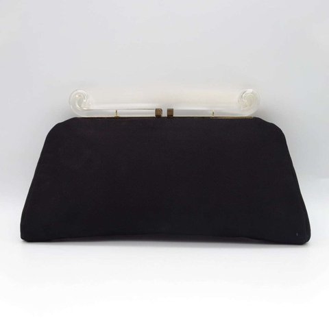 Vintage black × clear clasp party bag