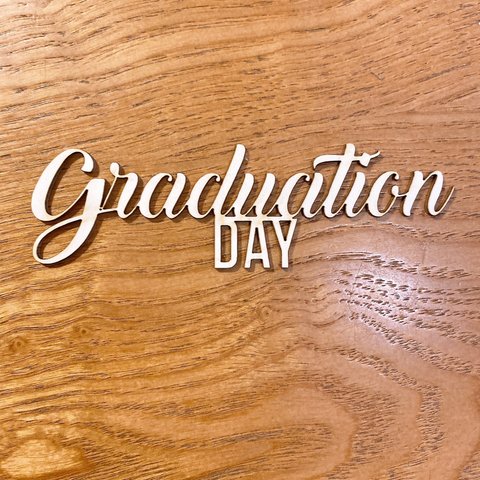 graduation dayタイトルチップボード(3つ入り)