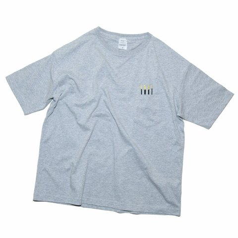 漫画ペン刺繍ポケット付き ビッグシルエットTシャツ ユニセックスS〜XL  Tcollector