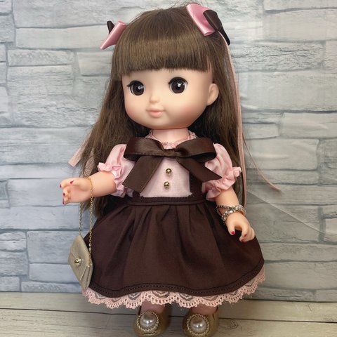 メルちゃんソランちゃん服　チョコワンピース