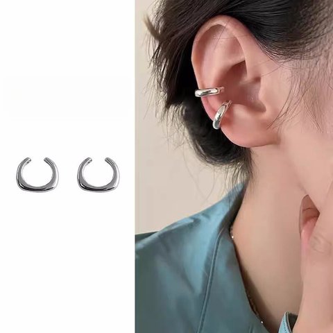 シンプル　シルバーU型　イヤーカフセット　イヤカフ　ear cuff　メンズ　女性