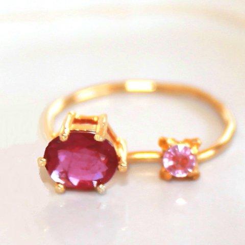 k10 - kirei - Ruby & Pink Sapphire Ring