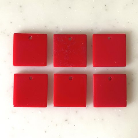 Red Square Pendant Tops