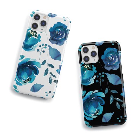 Blue Flower　スマホケース　iPhoneケース　Xperia Galaxy AQUOS