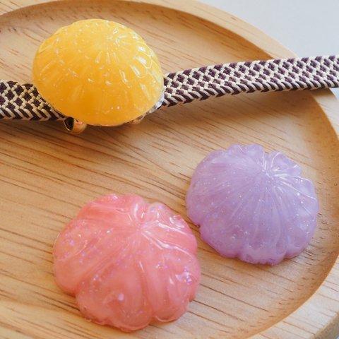 和菓子の帯留め（ポニーフック変更可能）