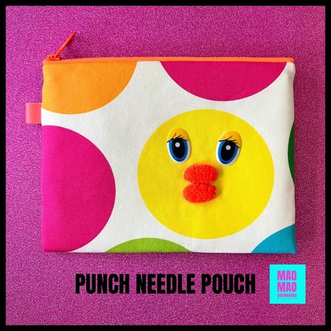 【パンチニードル×フラットポーチ A 】Punch Needle Flat Pouch A