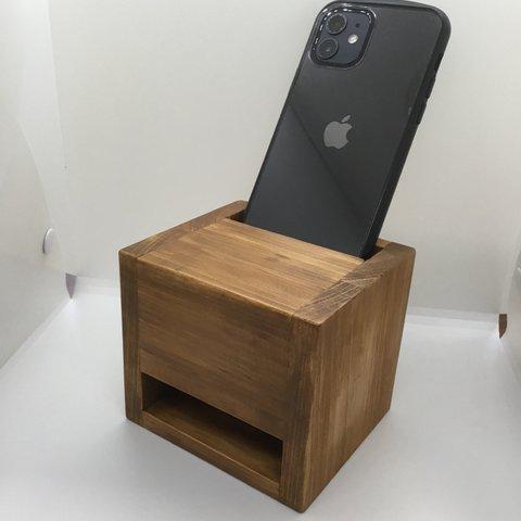 木製スピーカー スタンド【iPhone speaker】