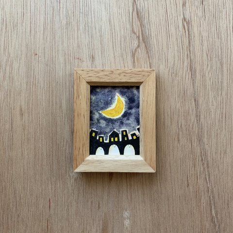 「月の舟」ミニ額　原画　　　