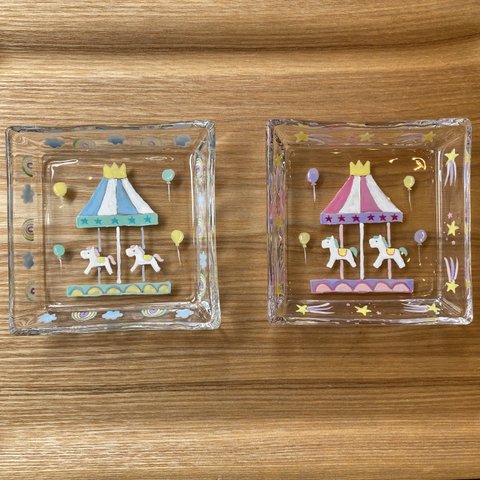 【再販】メリーゴーラウンド　の　アクセサリートレイ　