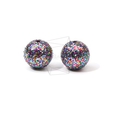 BSC-476-G【4個入り】スパンコールボールビーズ, Sequins Ball Beads /14mm