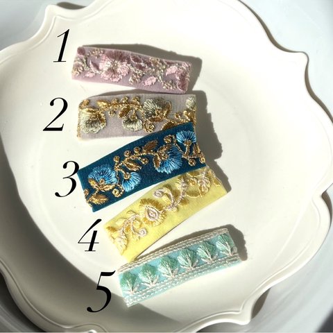 Embroidery ribbon Hair clip-2