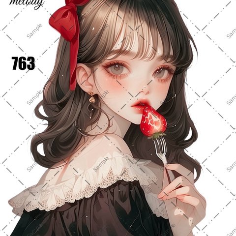 original sticker « no.763 »     //     人物ステッカー オリジナルステッカー