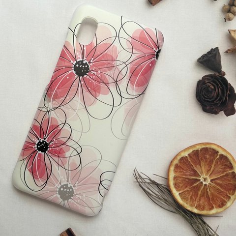 各社機種対応 Xperia AQUOS Galaxy iPhone 対応 / Pastel Flower type3 m-528