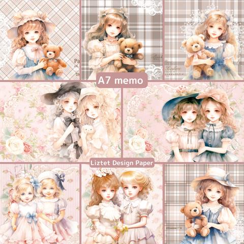 #3 LizGirl / A7 Designpaper Memo / 8種類 240枚set