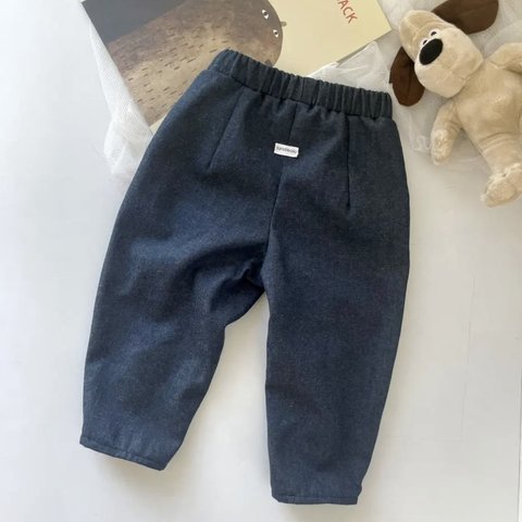  6色｜3m-5y | ＃1 double tuck denim pants | ベビー キッズ デニム パンツ ボトム