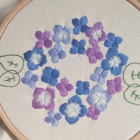 刺繍キット『紫陽花』