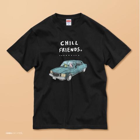 「CHILL FRIENDS_ウサギとカメ」 コットンTシャツ/送料無料