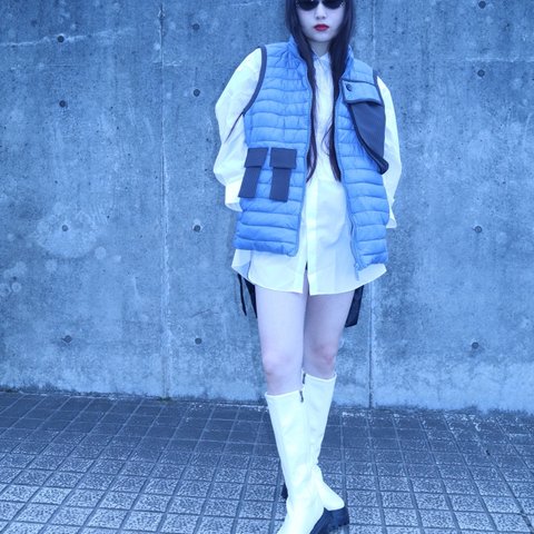 ユニセックスポケットベスト9009BLmeikeiin ハンドメイド